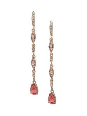 Givenchy Goldtone And Czech Crystal Linear Drop Earrings
