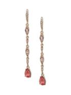 Givenchy Goldtone And Czech Crystal Linear Drop Earrings