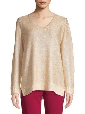 Calvin Klein V-neck Sequined Sweater