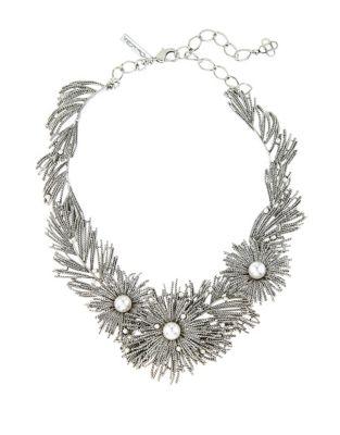Oscar De La Renta Faux Pearl-embellished Statement Necklace