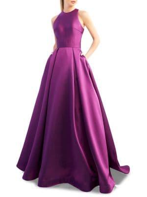 Mac Duggal Bow-back Fit-&-flare Dress