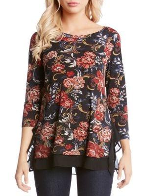 Karen Kane Sheer Hem Top
