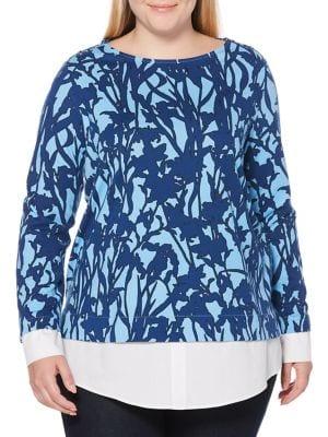 Rafaella Plus Double Silhouette Long-sleeve Top