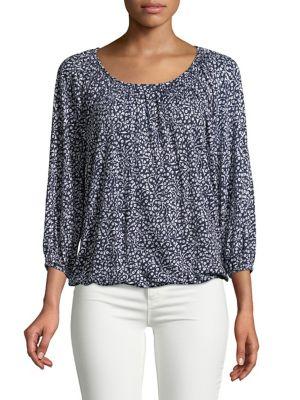 Michael Michael Kors Paisley Printed Ruffle Top