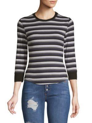 Free People Striped Crewneck Top