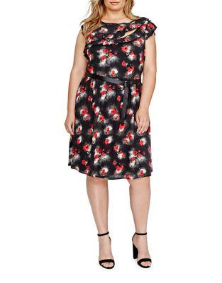 Addition Elle Love And Legend Fit-and-flare Floral Dress