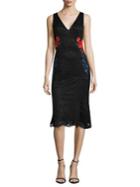 Nicole Miller New York Lace Fit-and-flare Knee-length Dress