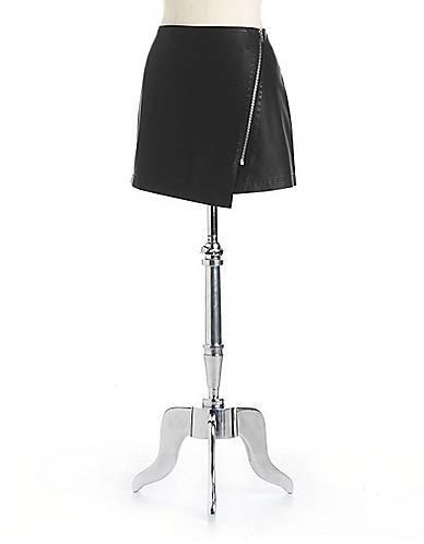 Bb Dakota Asymmetrical Faux Leather Skirt