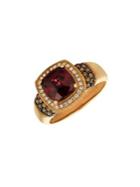 Le Vian Raspberry Rhodolite And 14k Strawberry Gold Solitaire Ring