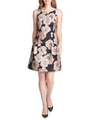 Tommy Hilfiger Floral Jacquard Fit-&-flare Dress