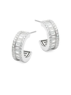 Lord & Taylor Cubic Zirconia Bagette Earrings