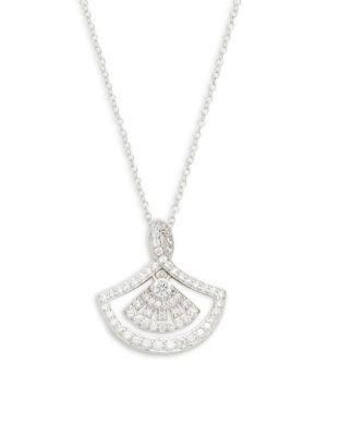 Lord & Taylor Crystal And Sterling Silver Pendant Necklace