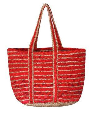 America And Beyond Patterned Beach Tote