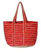 America And Beyond Patterned Beach Tote