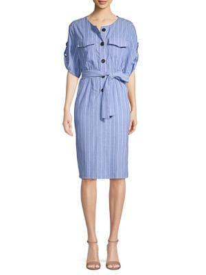 Caara Striped Shirt Dress
