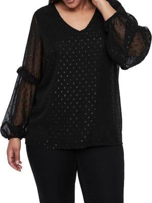 Junarose Plus Plus #518 Lidia Long-sleeve Blouse
