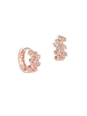 Cz By Kenneth Jay Lane Crystal Huggie Earrings