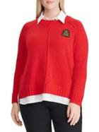 Lauren Ralph Lauren Plus Plus Bullion-patch Layered Sweater