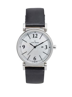 Lucky Brand Carmel Black Leather Watch