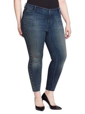 Skinny Girl Plus Studded Skinny Jeans