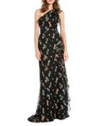 Ml Monique Lhuillier Floral Floor-length Gown