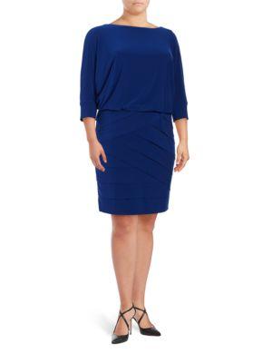 Adrianna Papell Matte Jersey Blouson Dress