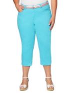 Rafaella Plus Colored Belted Capri Jeans