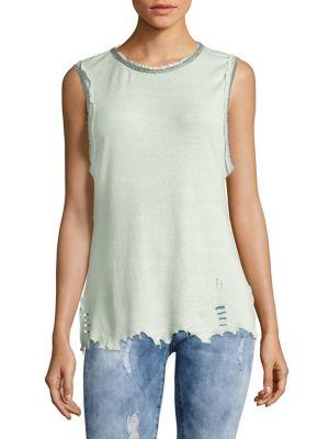 Free People Distressed Sleeveless Top