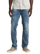 Silver Jeans Co Allan Straight-leg Ripped Jeans