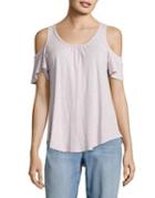 Lucky Brand Cold Shoulder Short-sleeve Top