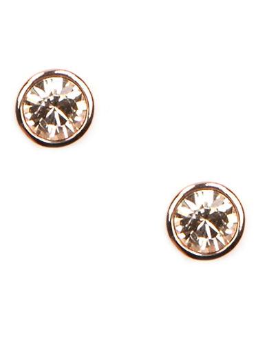 Givenchy Rose Gold Plated Crystal Stud Earrings