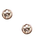 Givenchy Rose Gold Plated Crystal Stud Earrings