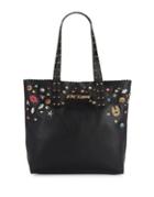 Betsey Johnson Faux Leather Jewel Embellished Tote