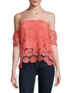 Design Lab Lord & Taylor Crochet Lace Top