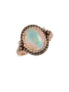 Le Vian Chocolatier Neopolitan Opal And 14k Strawberry Gold Ring