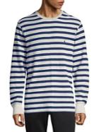 Polo Ralph Lauren Lightweight Waffle Folded Stripe Crewneck Lounge Top