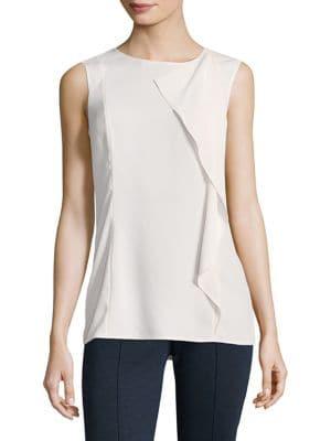 St. John Lightweight Ruffle Top