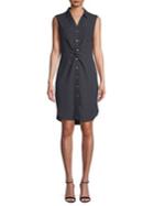Jones New York Twisted-front Mini Shirtdress