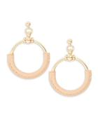 R.j. Graziano Leather Wrapped Circle Drop Earrings