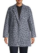 Michael Michael Kors Plus Cheetah Printed Button Jacket
