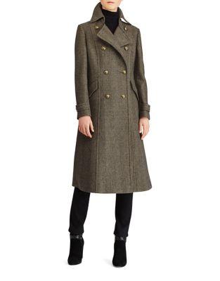 Lauren Ralph Lauren Herringbone Long-sleeve Coat