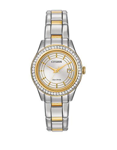 Citizen Ladies Silhouette Crystal Swarovski Crystal Two-tone Stainless Steel Bracelet Watch
