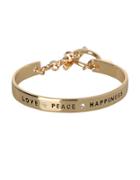Bcbgeneration Basic Love Peace Happiness Crystal Bracelet