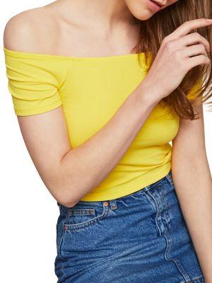 Miss Selfridge Bardot Cropped Top