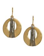 Kenneth Cole New York Goldtone Wire Wrapped Oval Drop Earrings