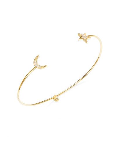 Tai Pave Star And Moon Cuff Bracelet