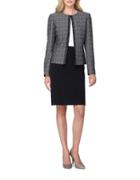 Tahari Arthur S. Levine Embellished Tweed Skirt Suit Set