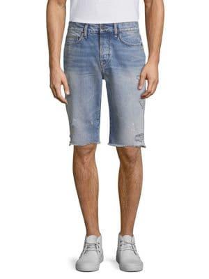 Hudson Jeans Dixon Destroyed Denim Shorts