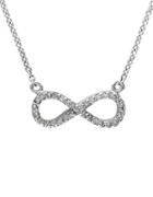 Effy Pave Classica 14k White Gold Diamond Infinity Necklace