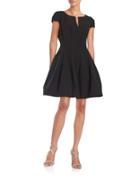 Betsy & Adam Textured Fit-and-flare Dress